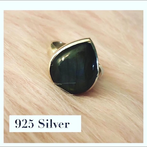Jewelry - 🆕 Natural Labradorite Square ring, silver ring
